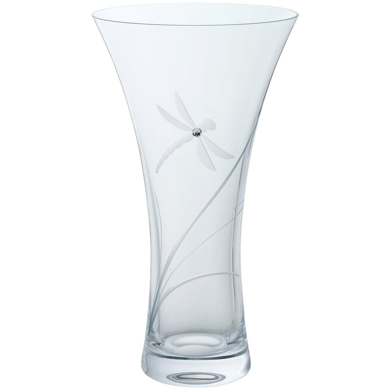 Dartington Dragonfly Vase Large Clear H25cm - British product