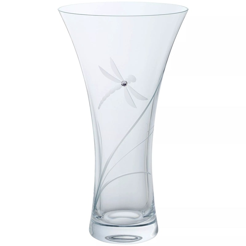 Dartington Dragonfly Vase Large Clear H25cm - British product