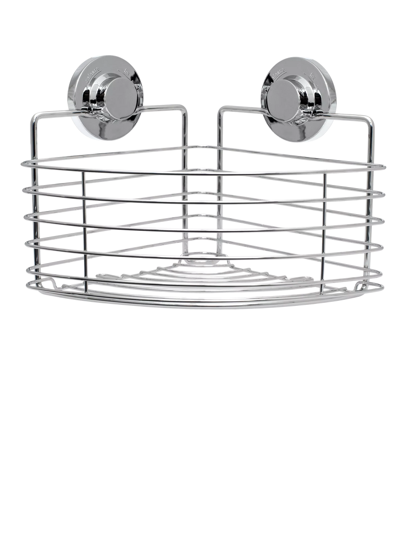 BlissHome corner suction shower basket chrome - British brand