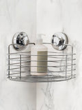 BlissHome corner suction shower basket chrome - British brand