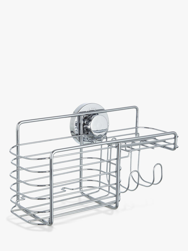 BlissHome suction shower basket with soap dish and hooks - British product