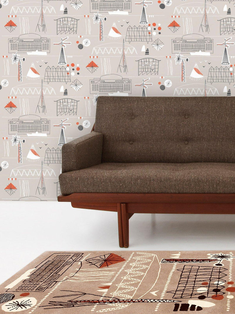 Mini Moderns Festival wallpaper 10m x 52cm, imported from the UK