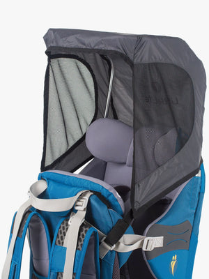 Child Carrier Sunshade with Breathable Mesh, Grey, SPF 50+