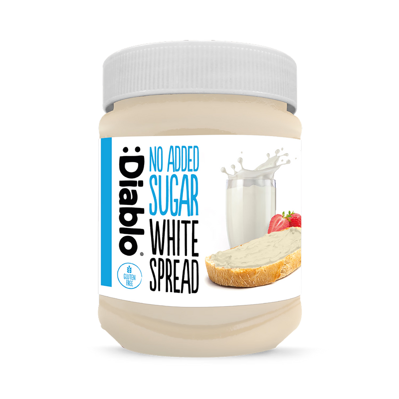 Diablo no added sugar white chocolate spread 350g (British brand)