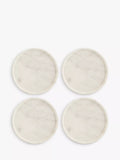 John Lewis round marble coasters set of 4 white (British brand)