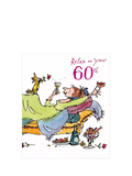 Woodmansterne relaxing lady 60th birthday card, UK version