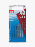 Prym self-threading needles sizes 5-9 pack of 6 (British brand)