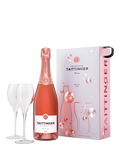 Taittinger Rosé Wine and 2 Glasses Gift Set 75cl (British brand)