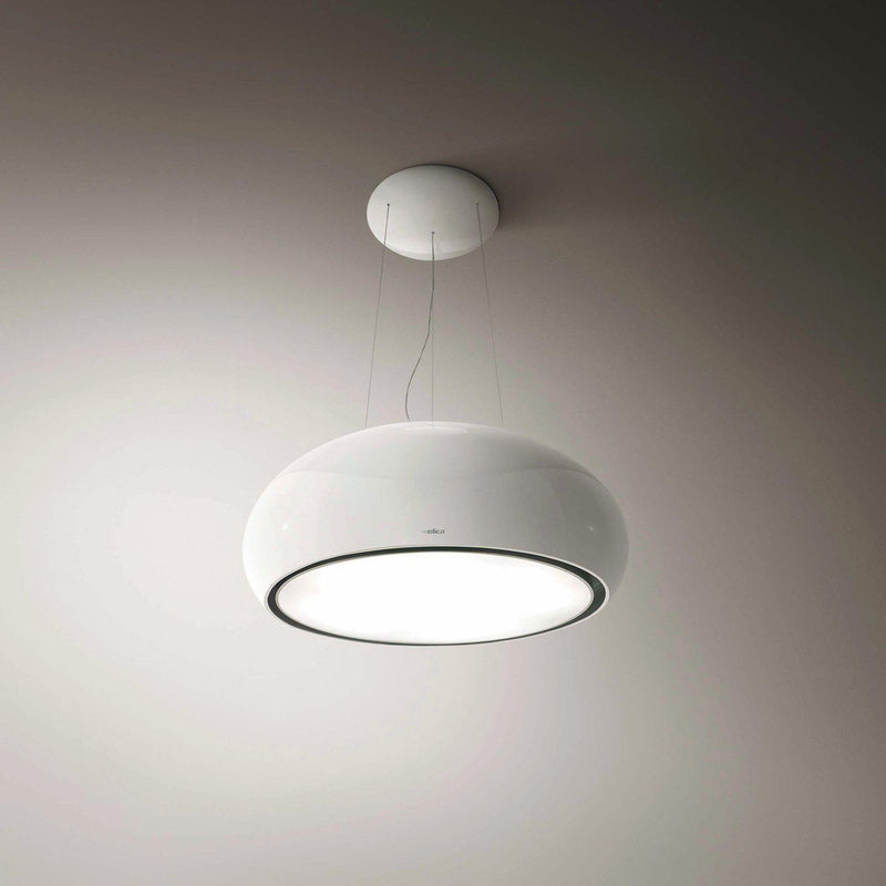Elica Pearl white island cooker hood remote control, UK version