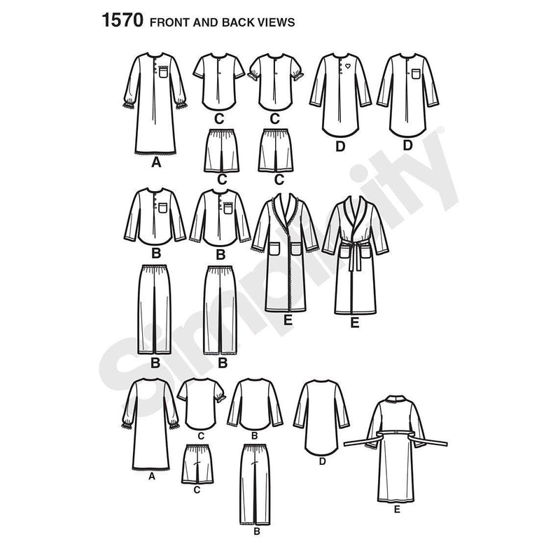 Simplicity dressmaking leaflet 1570 sizes 7-14 (British brand)