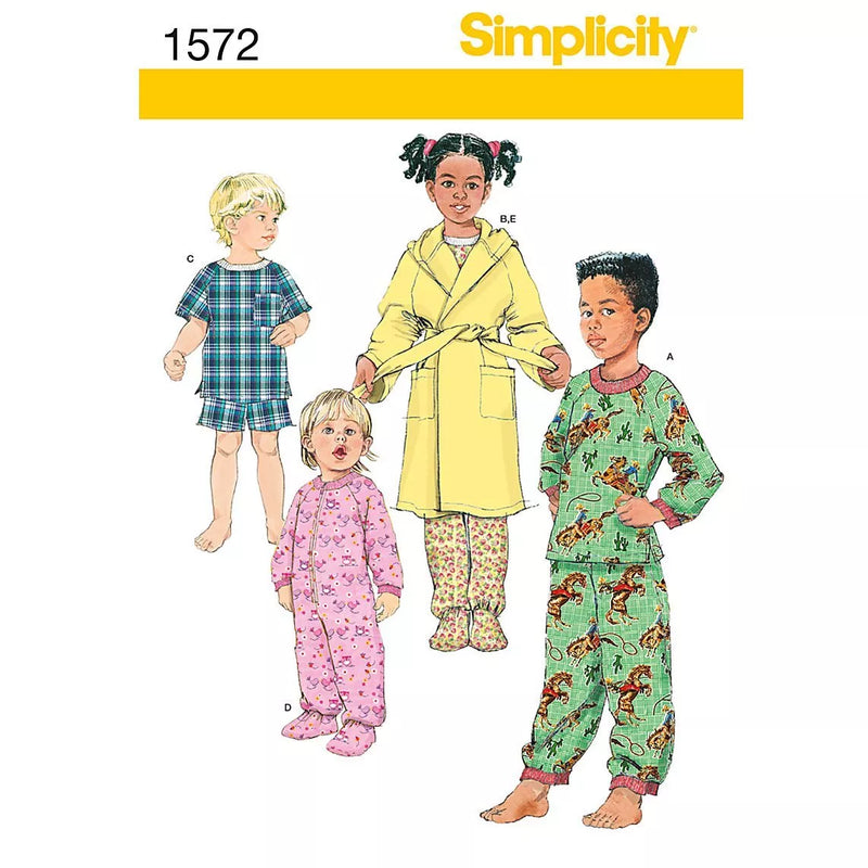 Simplicity sewing pattern children dressmaking leaflet 1572, UK version