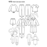 Simplicity sewing pattern children dressmaking leaflet 1572, UK version