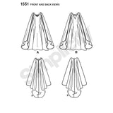 Simplicity sewing pattern 1551 costume gown (British brand)