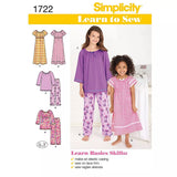 John Lewis Simplicity Learn to Sew Girls' Loungewear Sewing Pattern 1722, Sizes 3-6 Years- Buy online at McGrocer