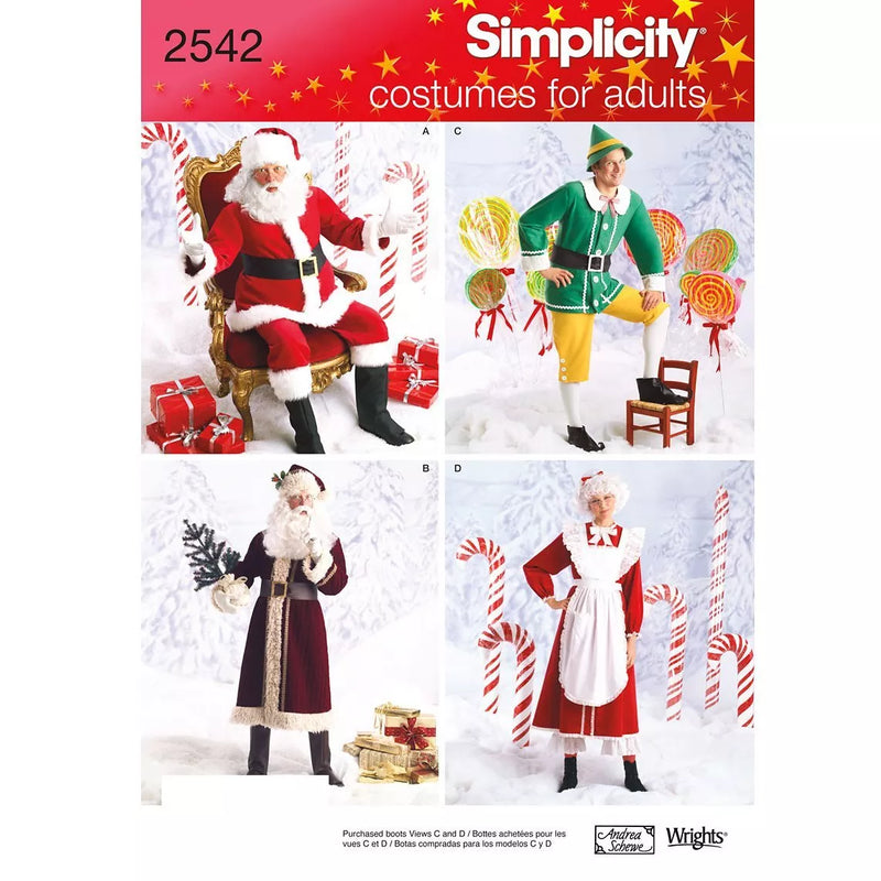 Simplicity Christmas costume sewing pattern 2542 - British product