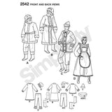 Simplicity Christmas costume sewing pattern 2542 - British product