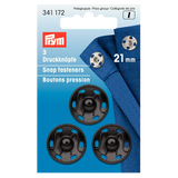 Prym sew on snap fasteners 21mm pack of 3 - British product