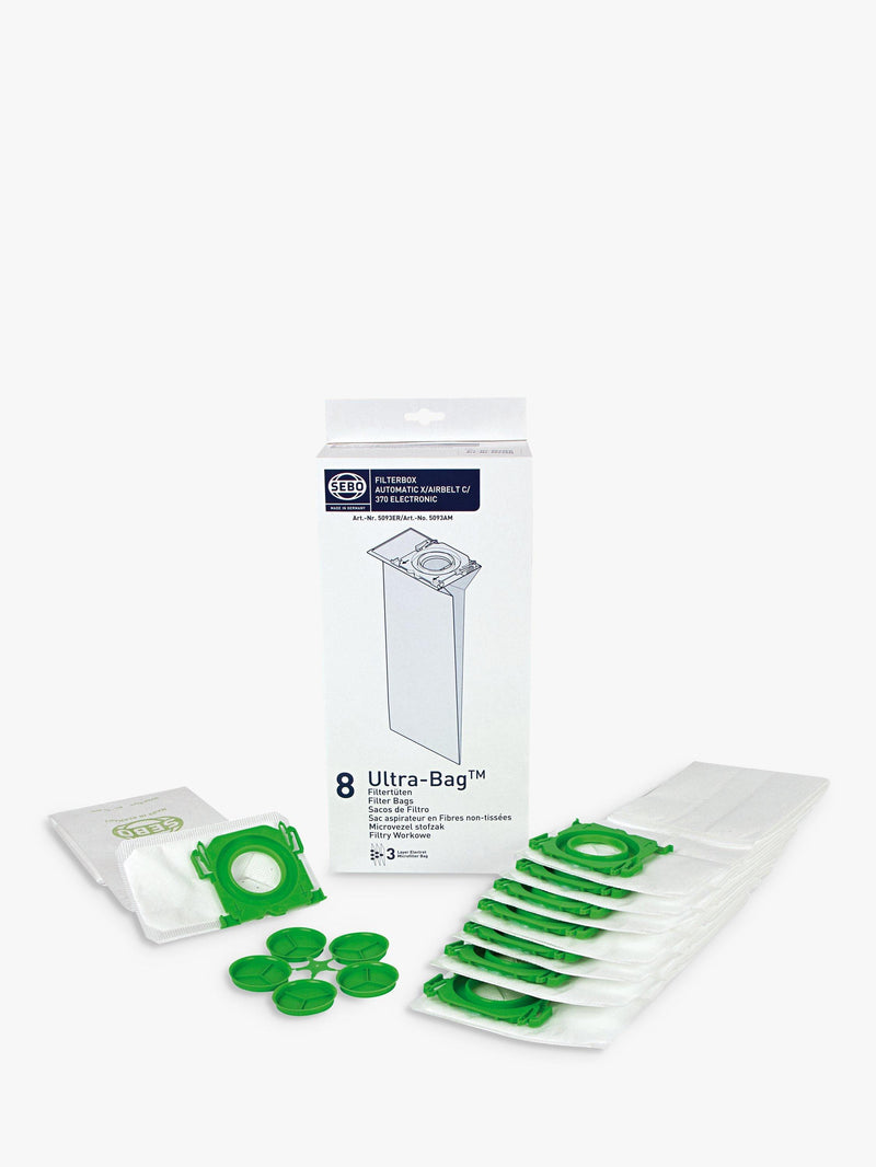 SEBO 5093ER vacuum cleaner bags pack of 8 - British product
