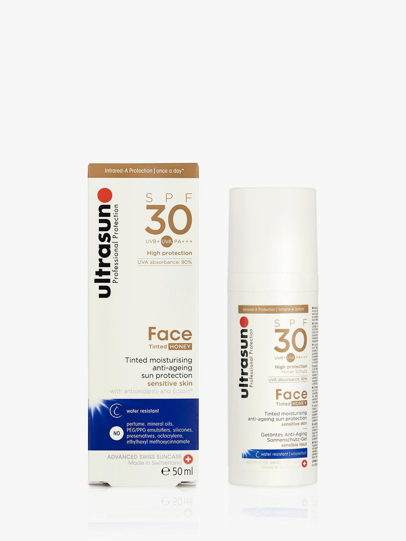 Ultrasun SPF 30 tinted face sun cream 50ml (British brand)