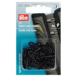 Prym hooks and eyes for jerkins pack of 12 black - British product