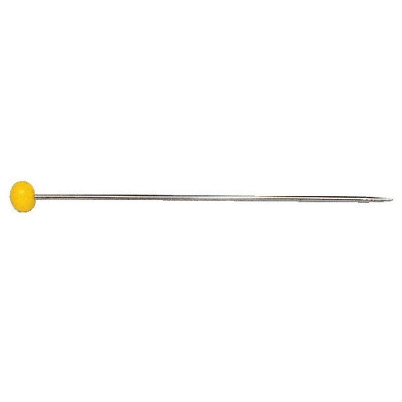 Prym glass headed pins 60mm 20g yellow, imported from the UK