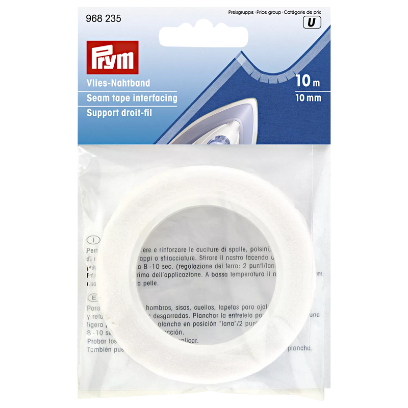 Prym seam tape interfacing 10m x 10mm (British brand)