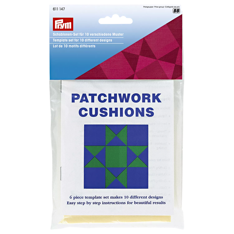 Prym plastic patchwork template six-piece set - British product