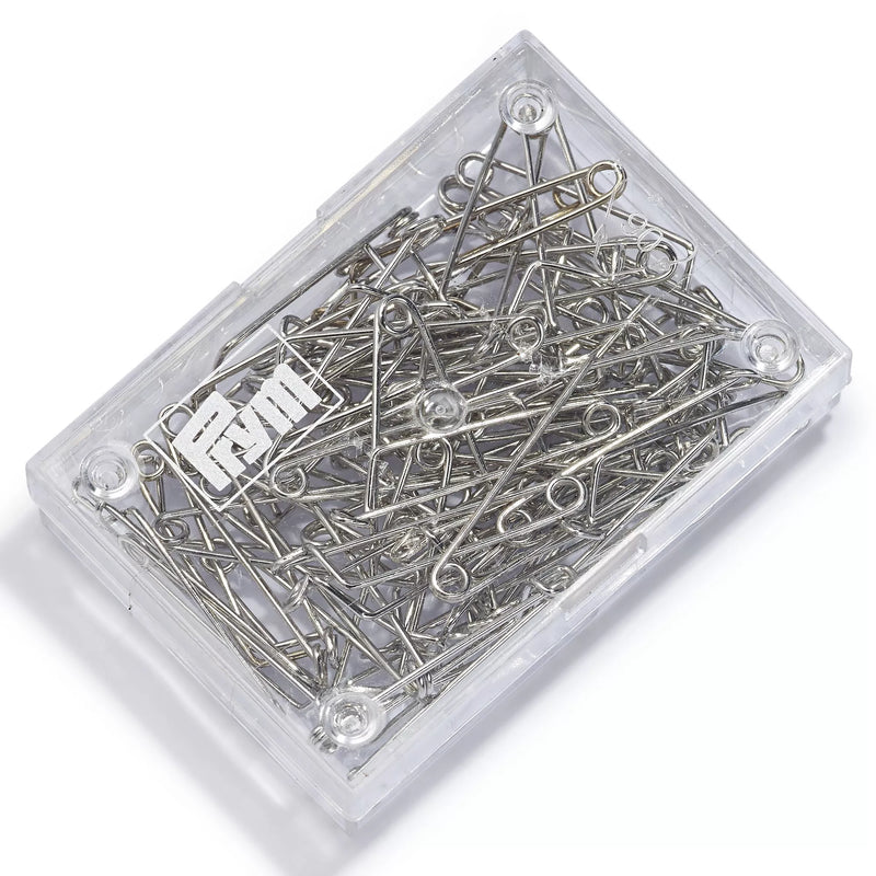 Prym badge and brooch pins 27mm silver 60 pack (British brand)