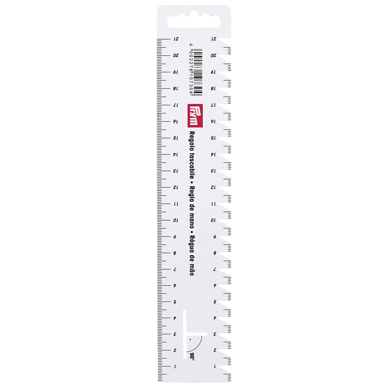 Prym white plastic hand gauge with cm-scale - British product