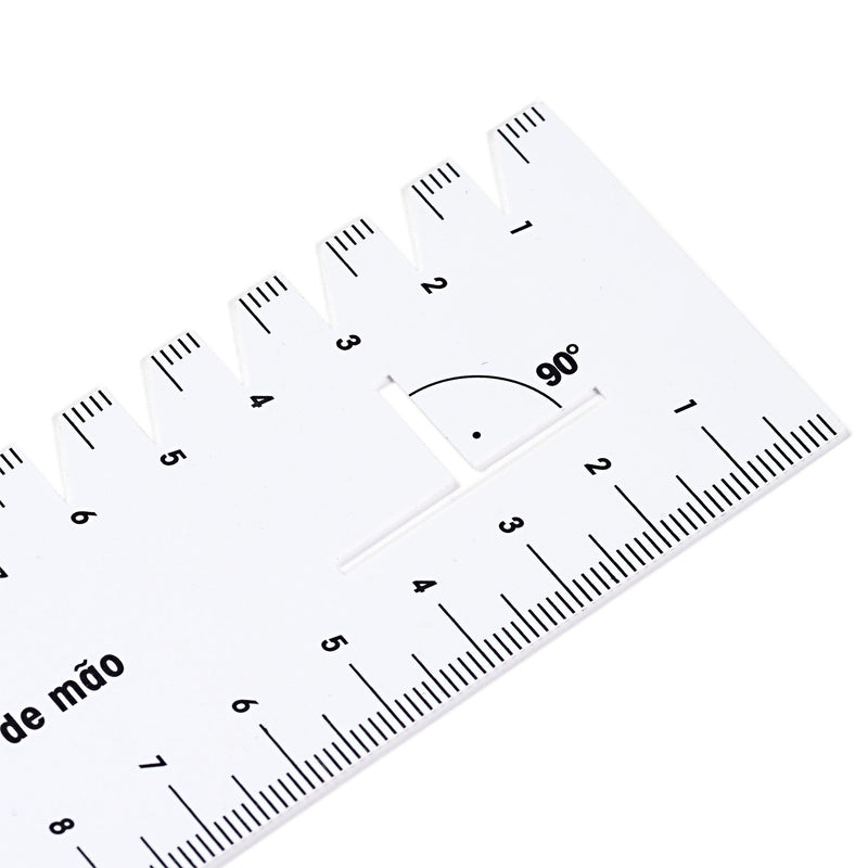 Prym white plastic hand gauge with cm-scale - British product