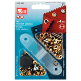 Prym brass eyelets with washers 4mm pack of 50, UK version
