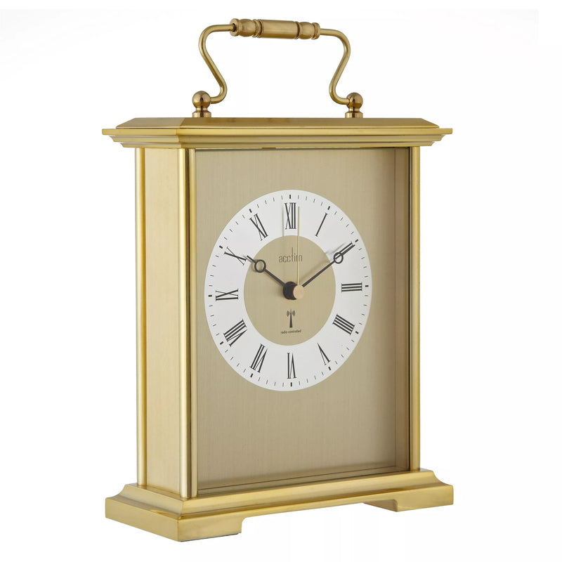 Acctim Althorp gold carriage mantel clock (British brand)
