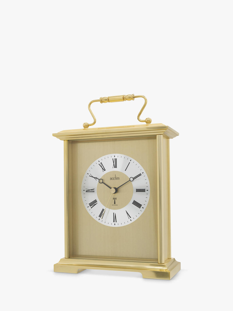 Acctim Althorp gold carriage mantel clock (British brand)