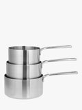 John Lewis 5-ply Thermacore stainless steel saucepans set, 16cm, 18cm, 20cm, UK version