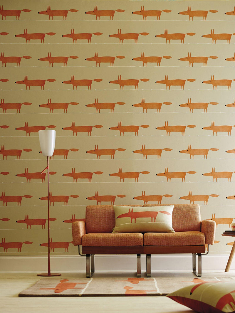 Scion Mr Fox wallpaper paste the wall 52cm x 10m, imported from the UK