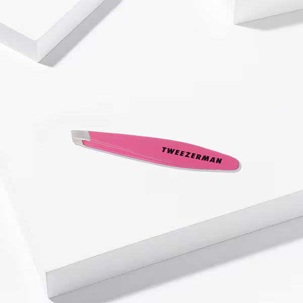 Tweezerman Pink Oval Mini Slant Tweezer (British brand)