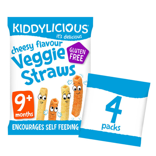 Kiddylicious Cheesy Straws 4 x 12g (48g) big packs Sainsburys   