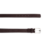 Zegna suede Triple Stitch belt, UK version