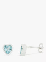 John Lewis Nina B Sterling Silver Amethyst Heart Stud Earrings- Buy online at McGrocer