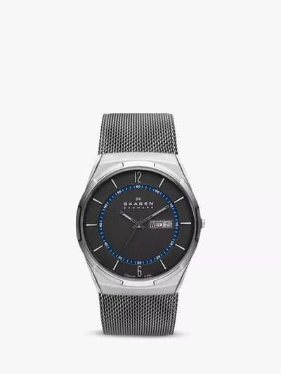 John Lewis Skagen Men's Aktiv Titanium Mesh Bracelet Strap Watch 24mm- Buy online at McGrocer