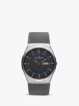 John Lewis Skagen Men's Aktiv Titanium Mesh Bracelet Strap Watch 24mm- Buy online at McGrocer