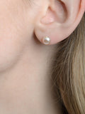 E.W Adams 9ct yellow gold freshwater pearl stud earrings, UK version