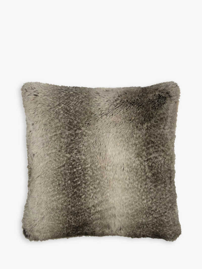 John Lewis faux fur cushion in mocha ombre, UK version