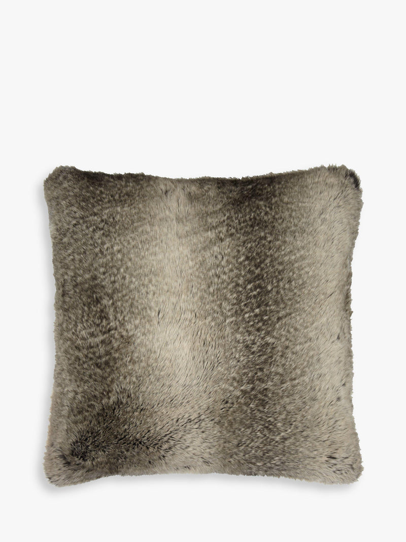 John Lewis faux fur cushion in mocha ombre, UK version