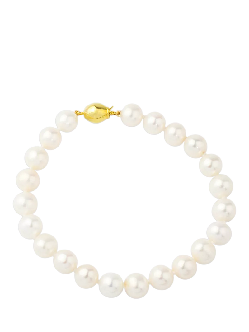 E.W Adams 9ct freshwater cultured pearl bracelet white, UK version