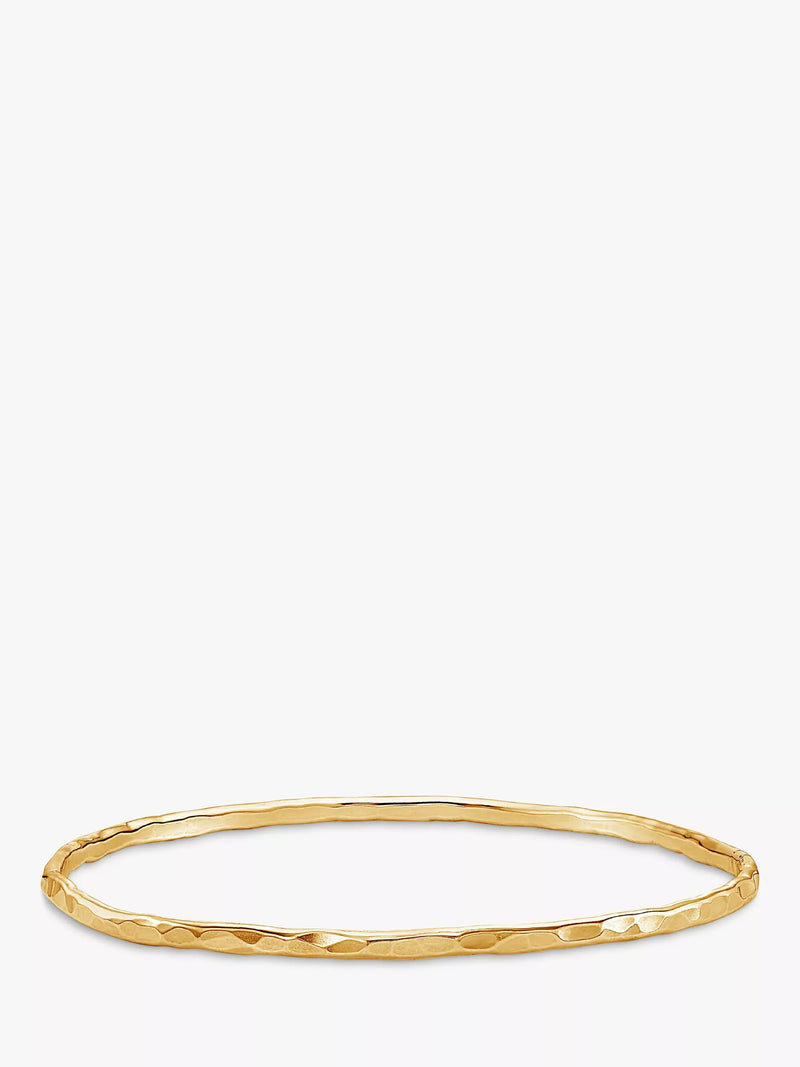 Dower & Hall hammered bangle yellow gold, imported from the UK