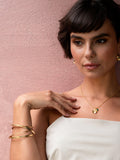 Dower & Hall hammered bangle yellow gold, imported from the UK