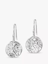John Lewis Dower & Hall Sterling Silver Disc Drop Earrings- Buy online at McGrocer