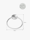 Robert Welch Oblique Towel Ring stainless steel bathroom accessory, imported from the UK