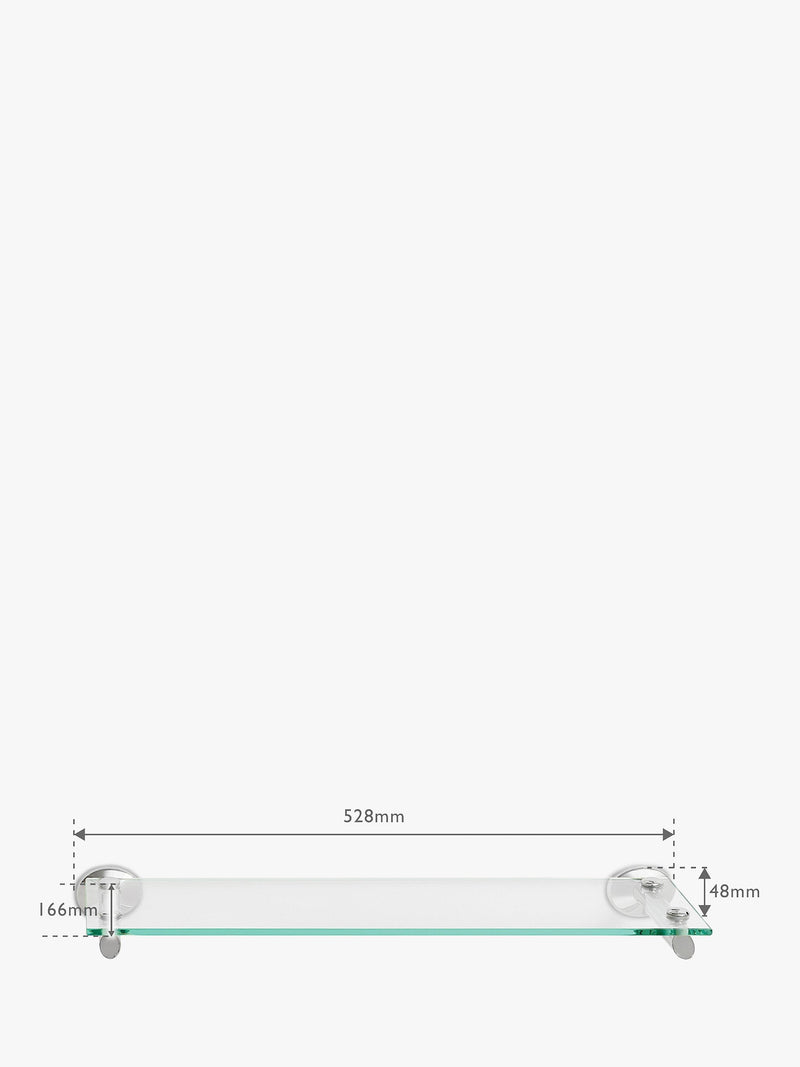 Robert Welch Oblique Shelf stainless steel and glass, UK version